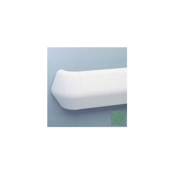 Pawling Flex-Action Triangular Handrail/Wall Guard, 5 3/8" Face, Aluminum Retainer, 12' Long, Teal BR-800-12-377 - main